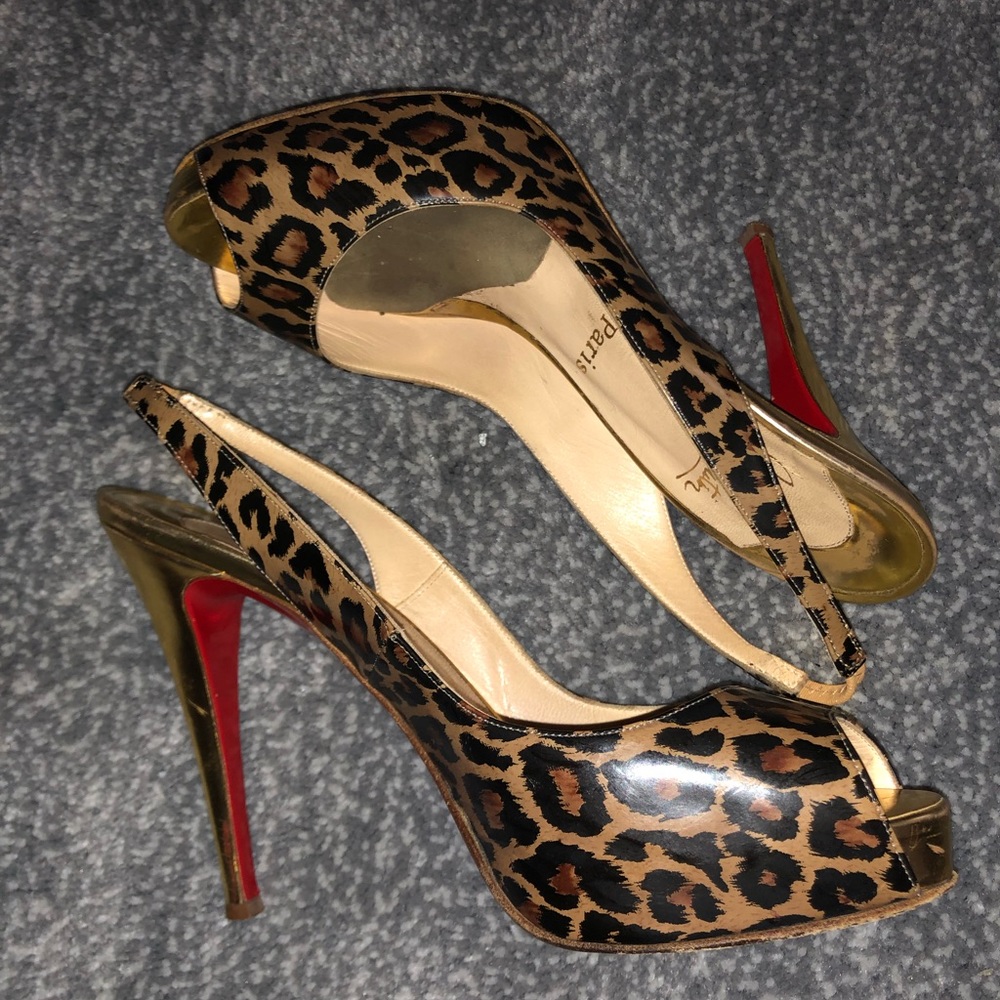 Christian Louboutin Leopard Slingback Sandal - Picture 2 of 5